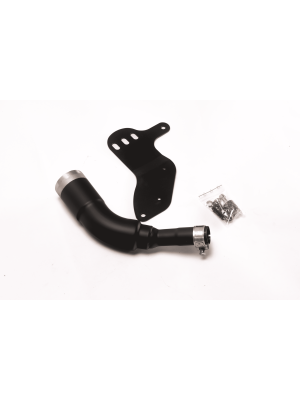 Connecting tube without catalytic converter, black coated, NO ECE TYPE APPROVAL