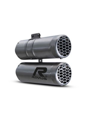Slip-On REMUS Double MESH (sport silencer with removable sound insert), stainless steel brushed, NO (EEC-) APPROVAL